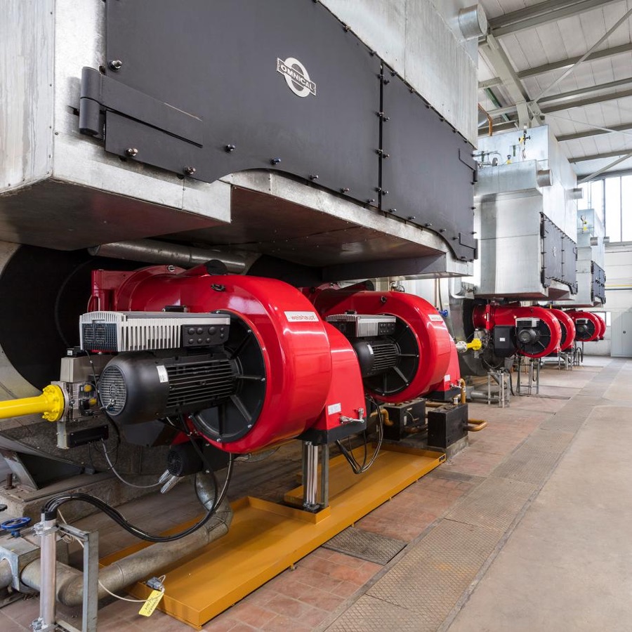 Weishaupt low-NOx burners at a building-materials gypsum-board plant